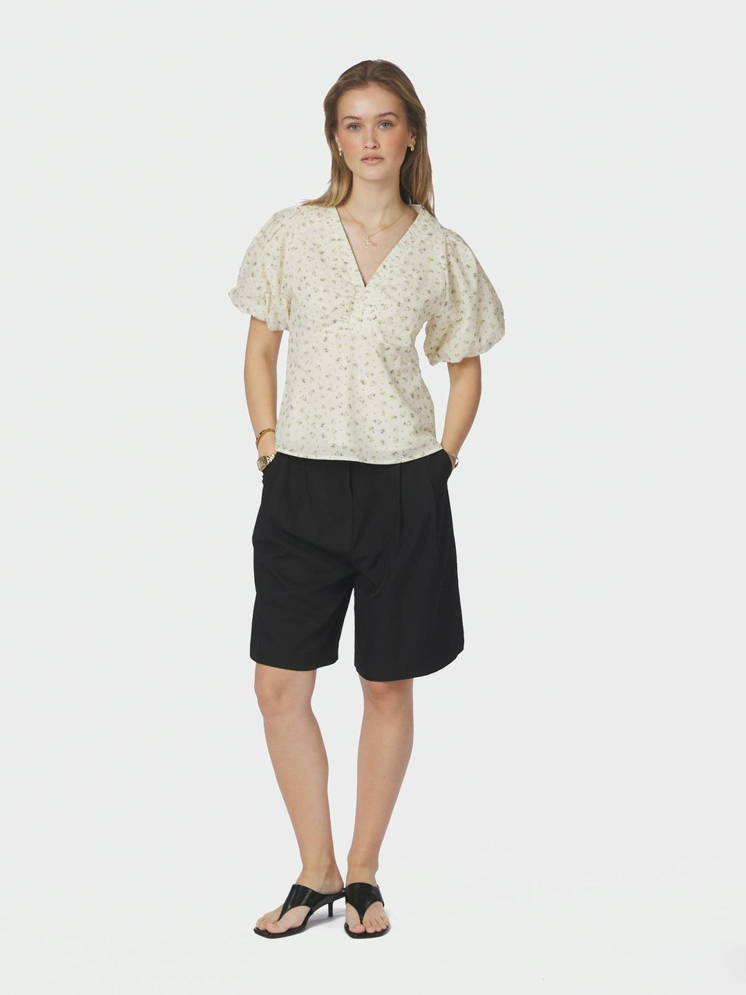 Irina Small Rose Flower Blouse
