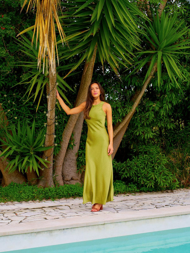 Celinie Heavy Sateen Dress