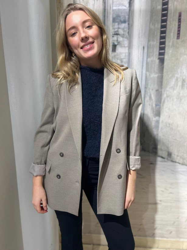 RITA LS RELAXED BLAZER MEL
