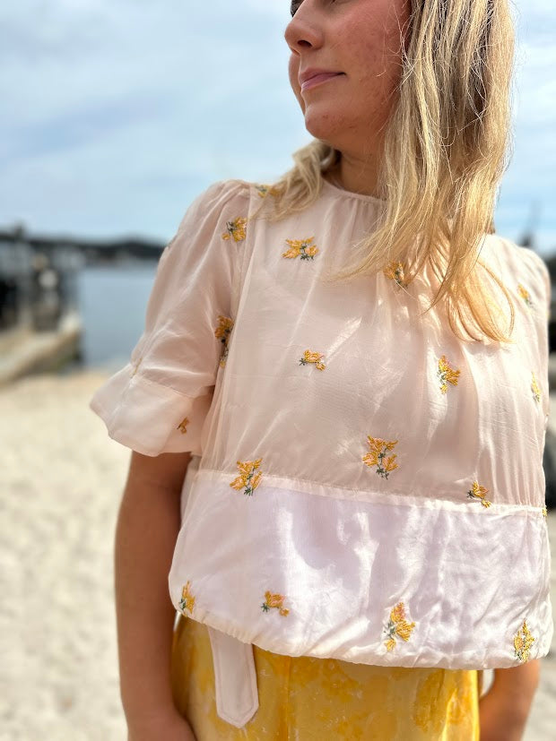 Organza Cropped Top