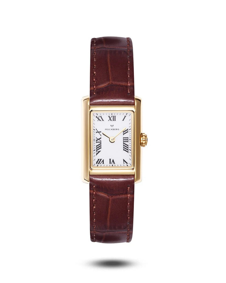 Timeless Brown Leather Gold