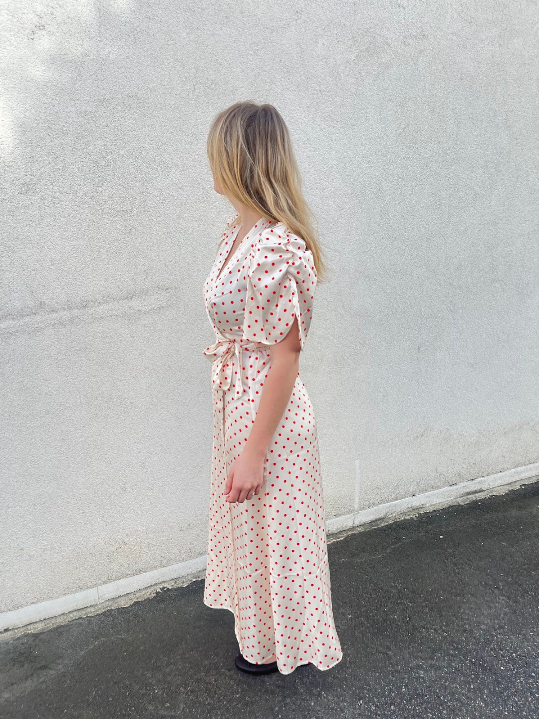 Cambria Dot Wrap Dress