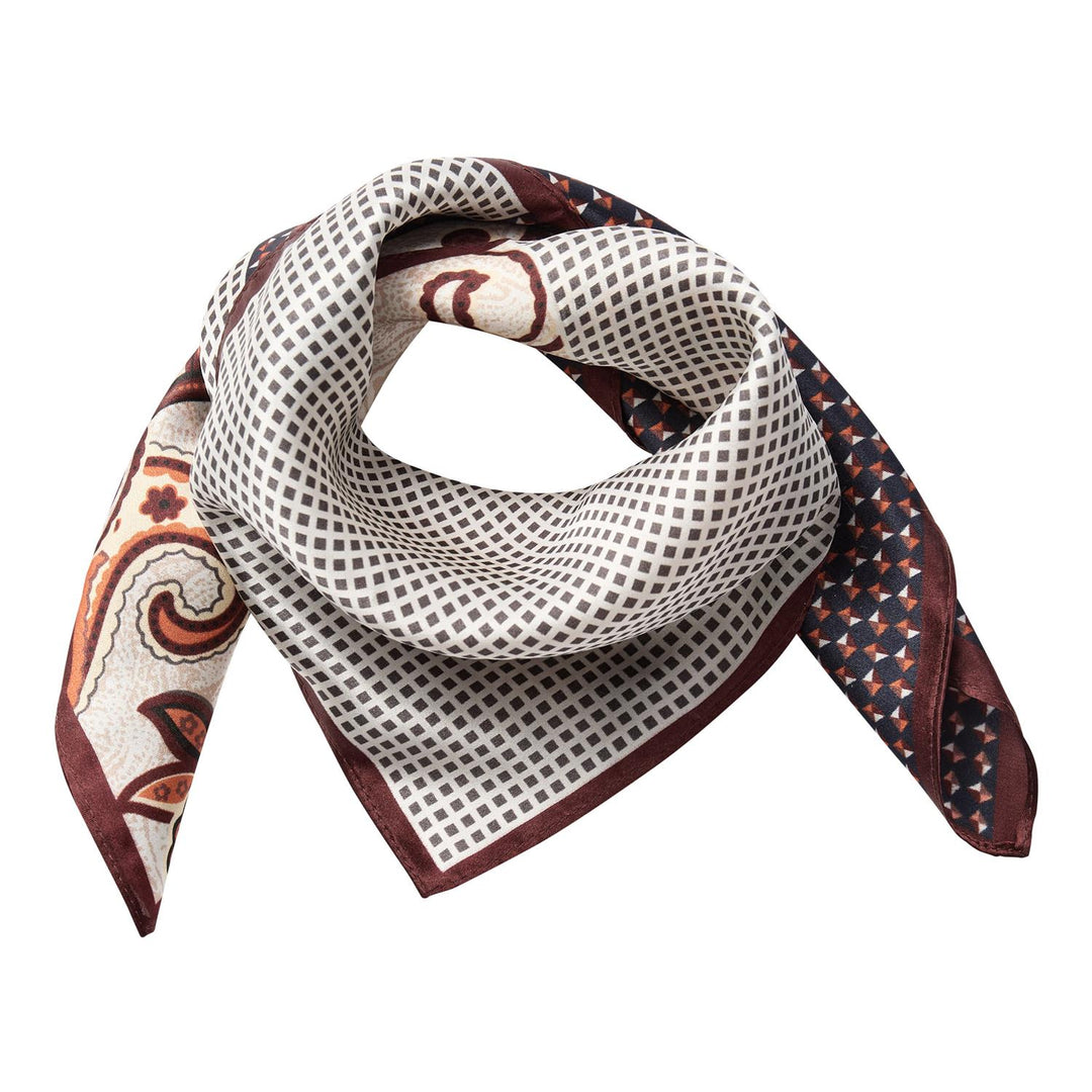 Shila silk bandie scarf brown