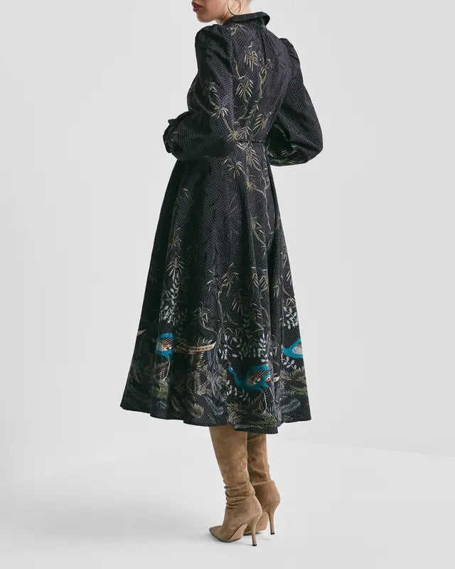 Jacquard midi dress