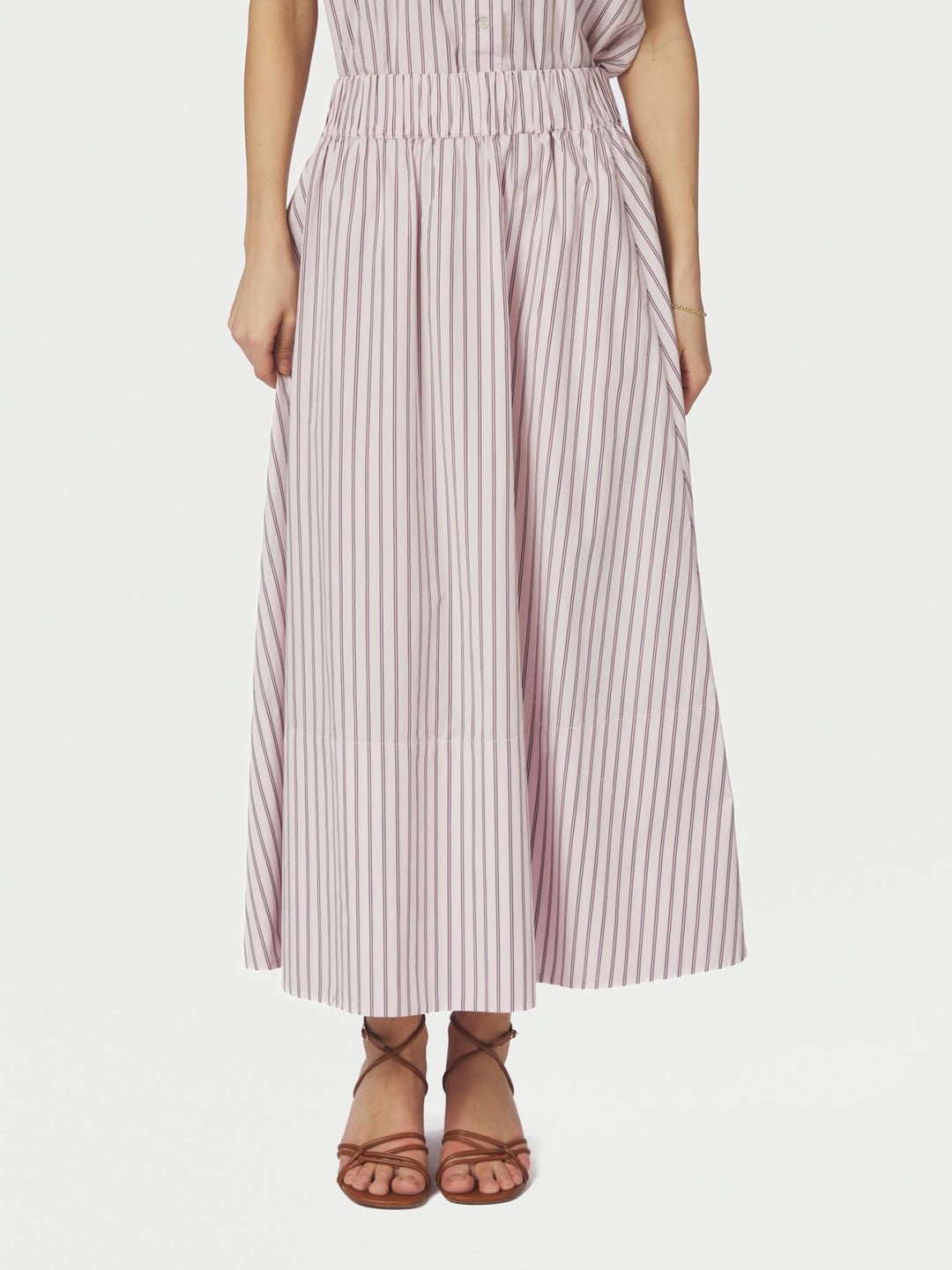 Yara Long Double stripe Skirt