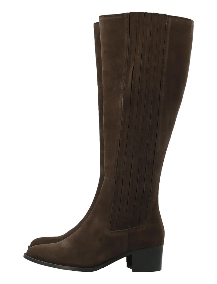 Biacarol chelsea knee high boot oily suede brown