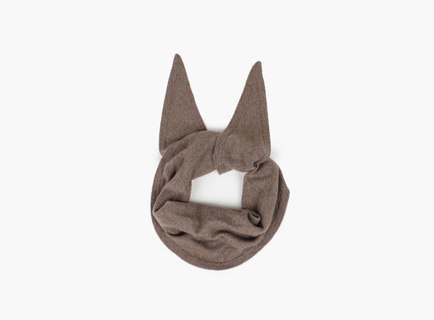 Lara solid wool cashmere triangle brun