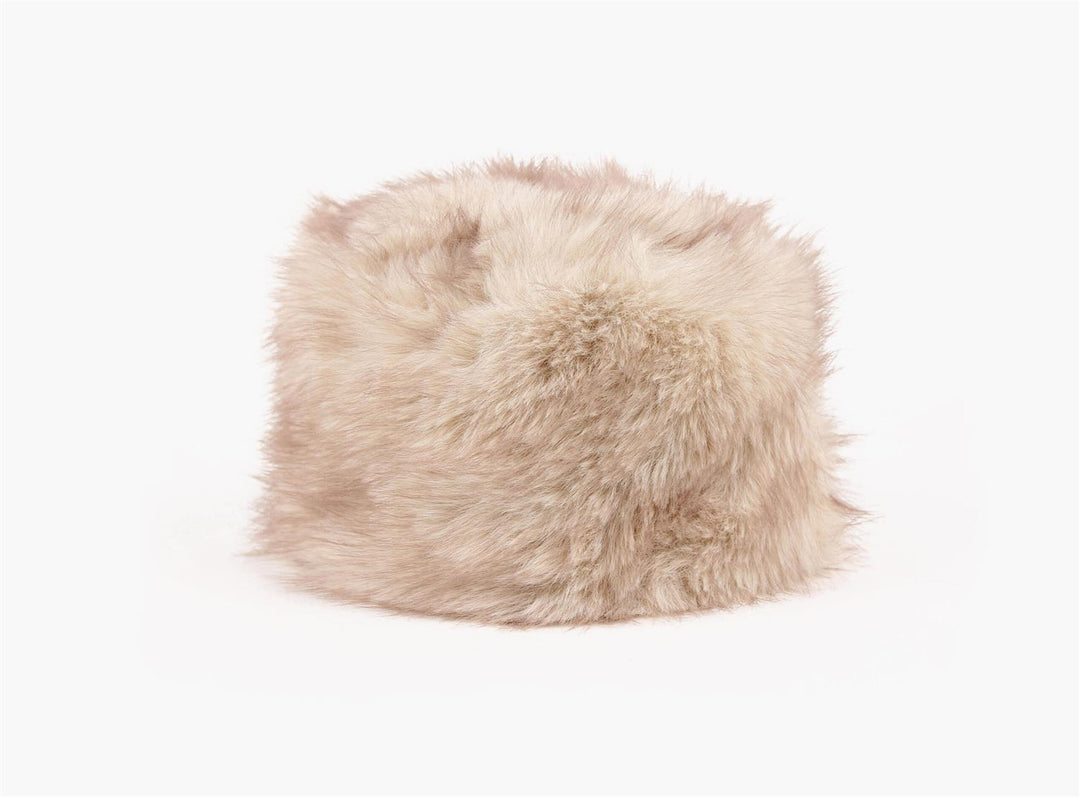 Renee pillbox lue i fuskepels beige