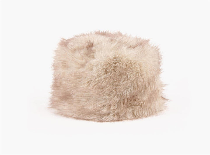 Renee pillbox lue i fuskepels beige