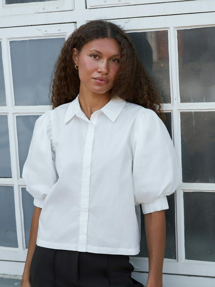 etta poplin shirt white