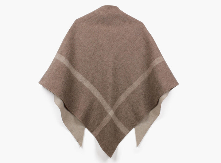 Nina double sided wool shawl beige