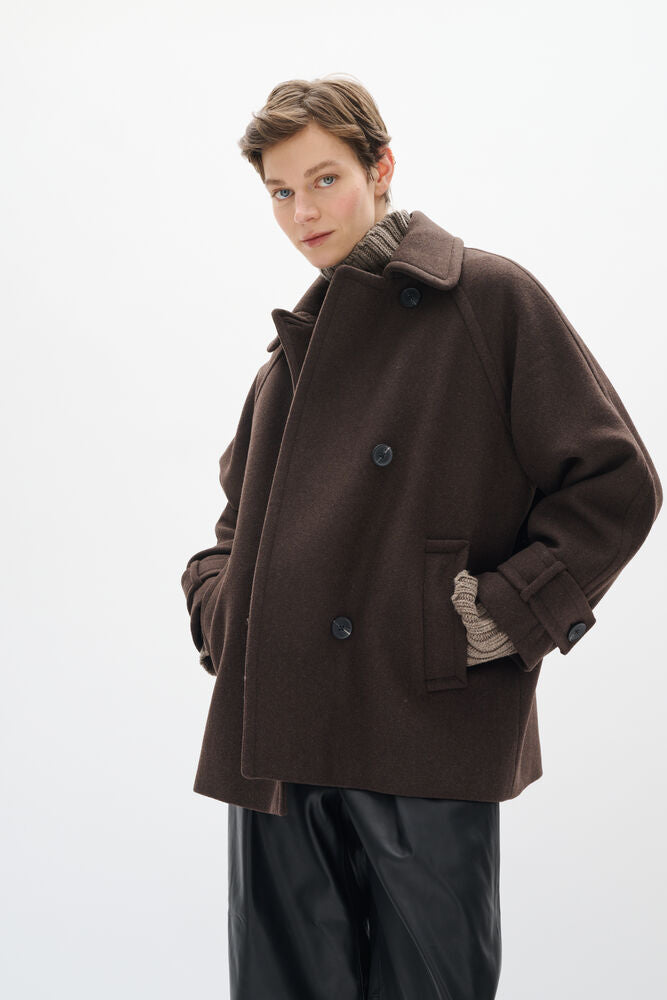 Thora minona coat chocolate brown