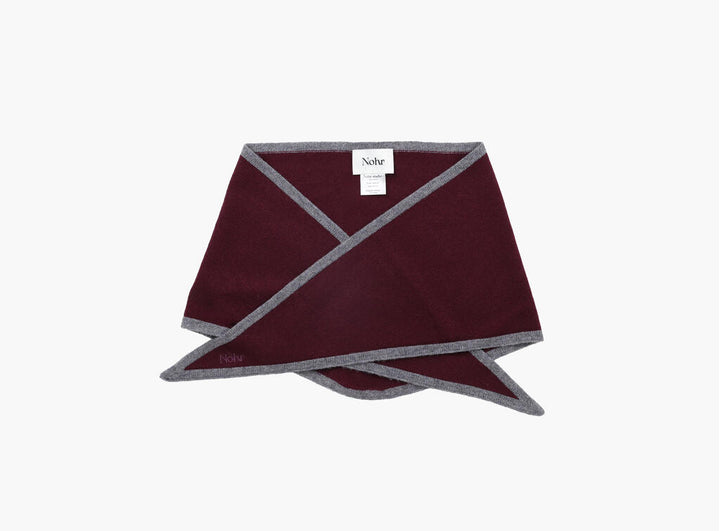 Lara duo wool cashmere triangle burgund