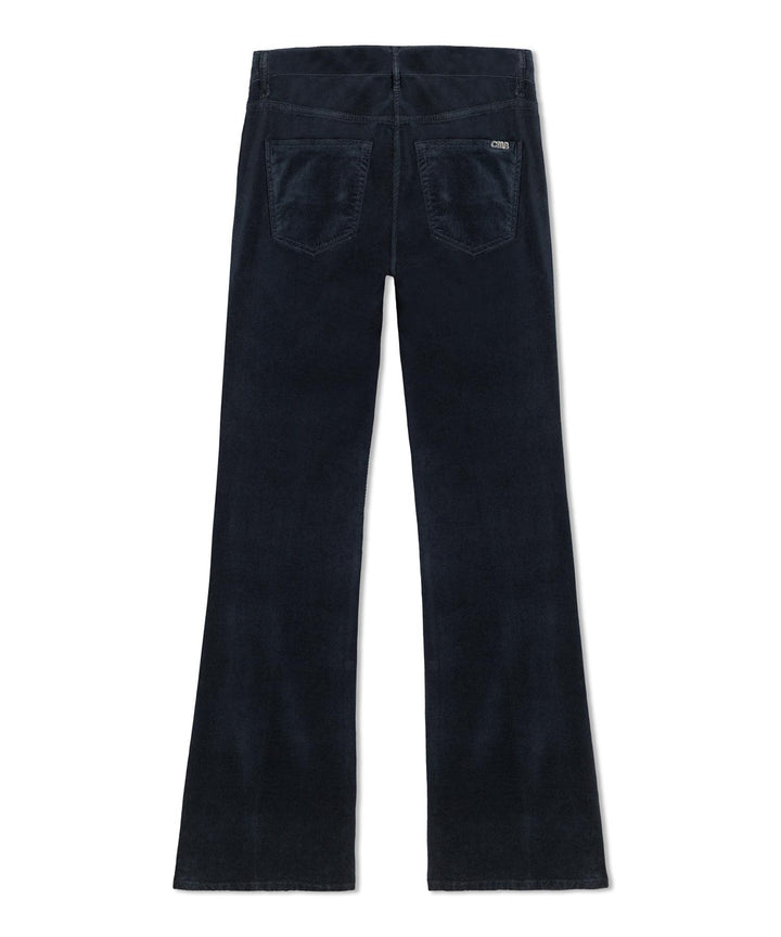 paris flared viscose velvet deep night