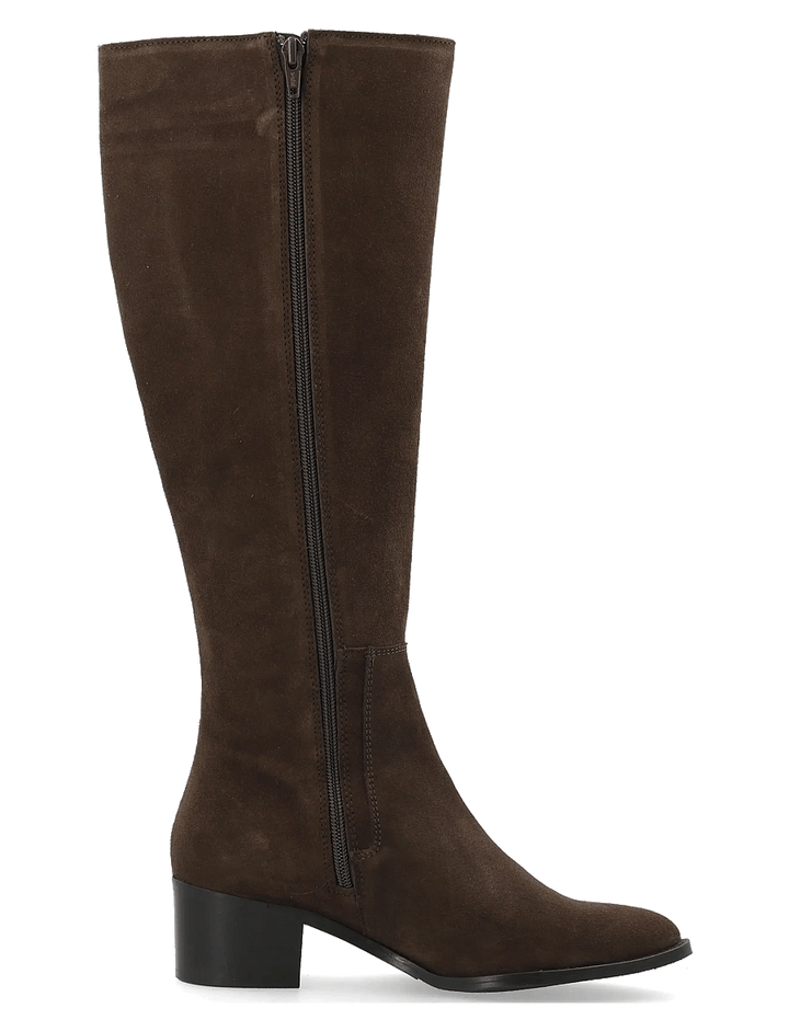Biacarol chelsea knee high boot oily suede brown