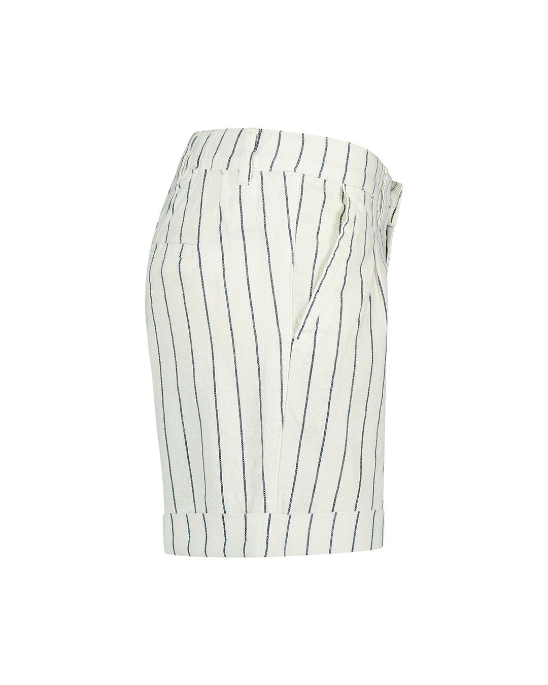 Cleo Short Cotton Linen Stripe