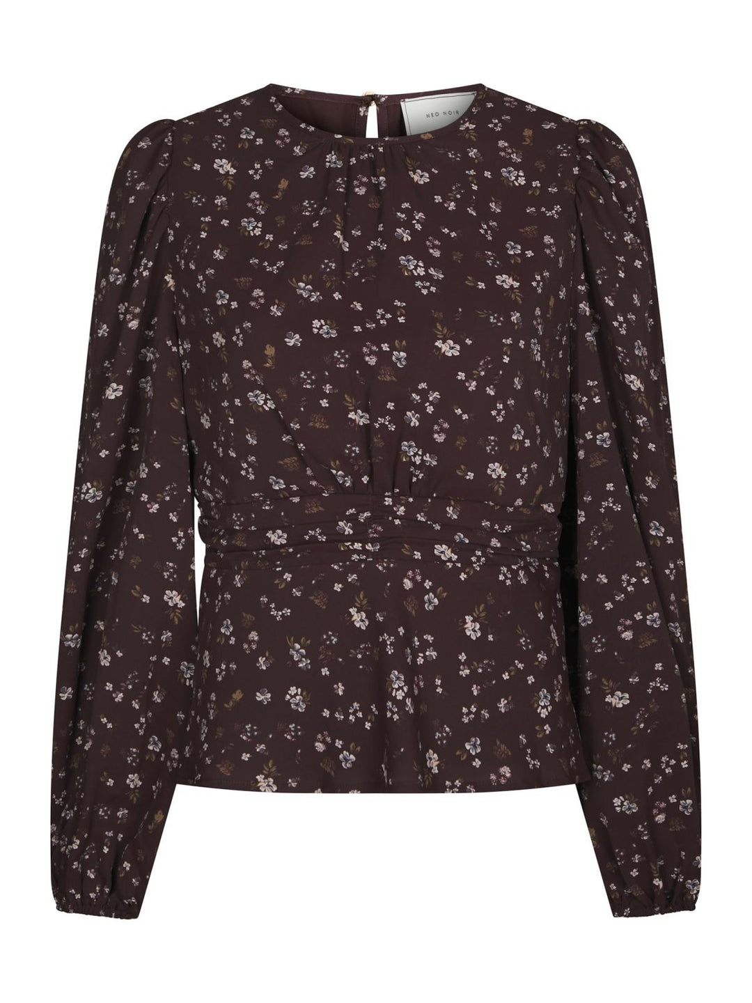 Delphine flowerbunch blouse chocolate plum