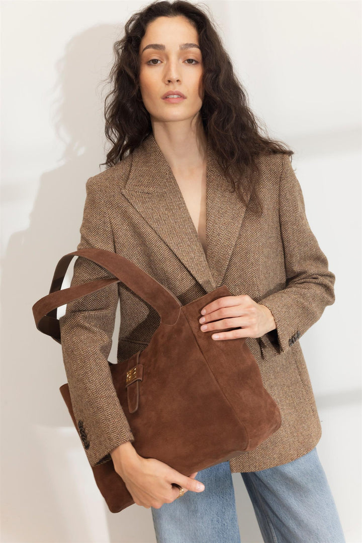 lucille tote bag large cognac