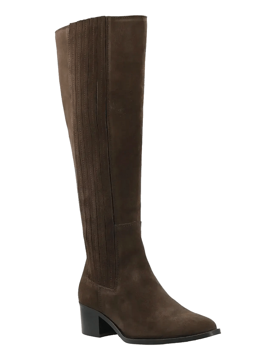 Biacarol chelsea knee high boot oily suede brown