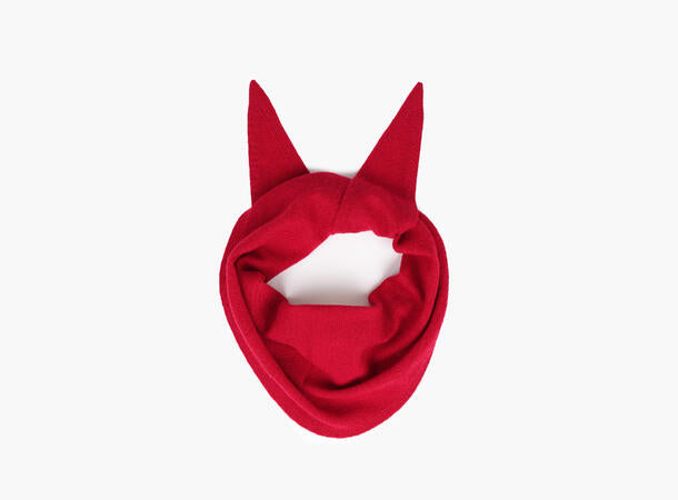 Lara Solid wool cashmere triangle   Rød