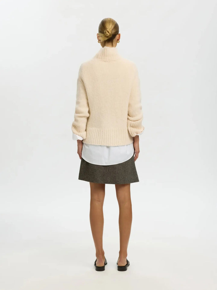 Gabriella knit high neck birch