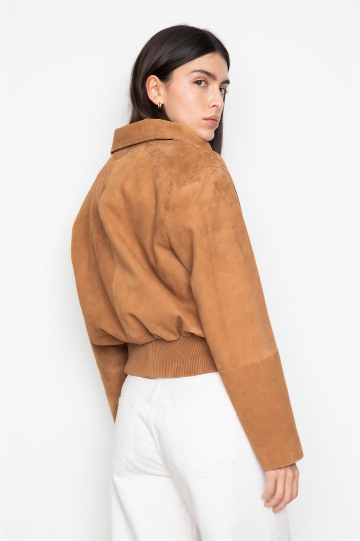 Lex Leather Bomber Jacket