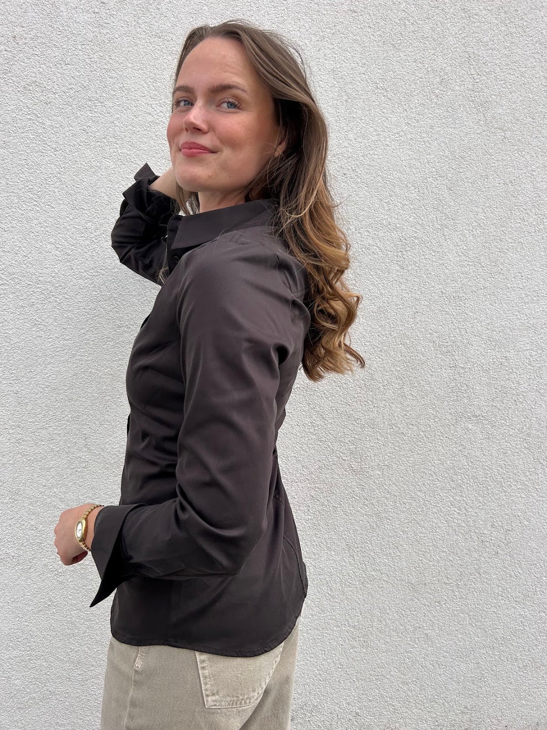 cally shirt chocolate brown