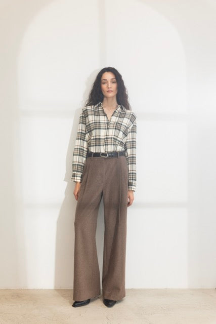 joan flannel shirt green
