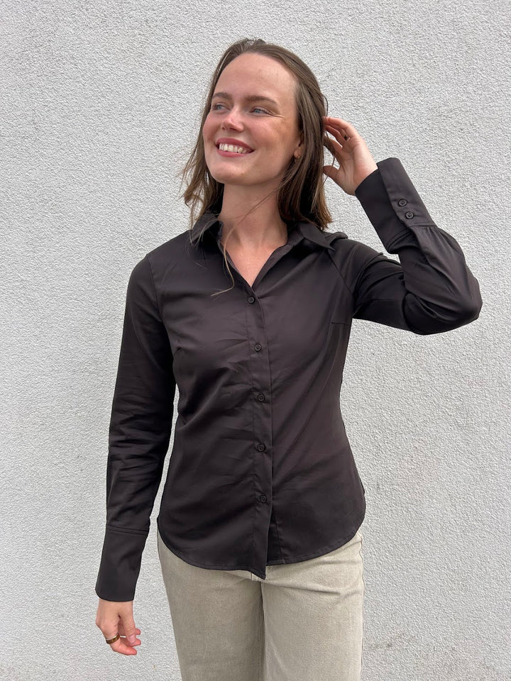 cally shirt chocolate brown