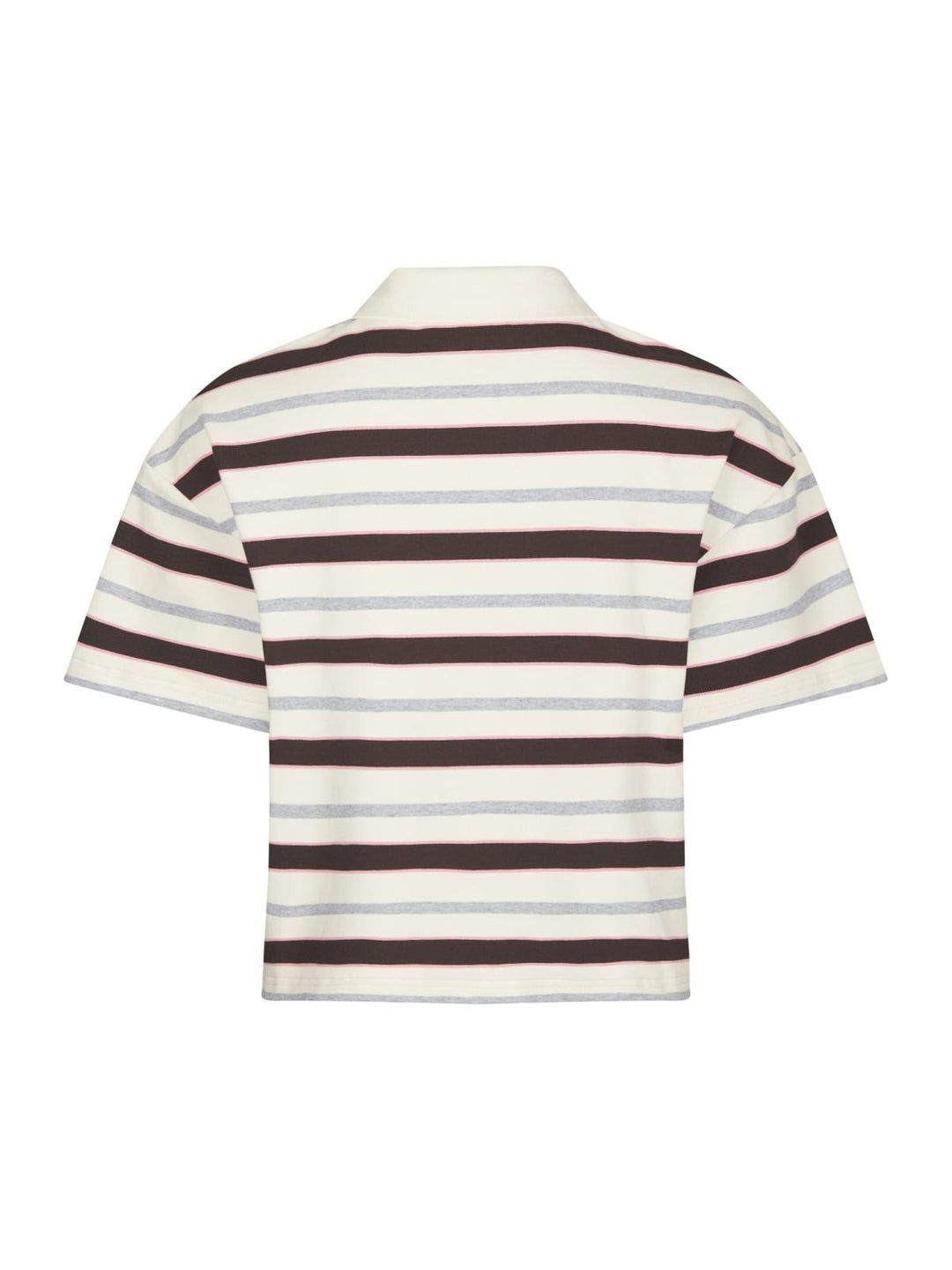 Vennera triple stripe polo tee grey