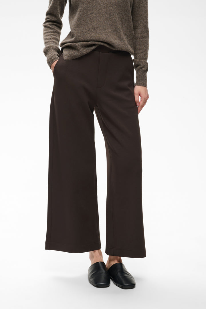 gincette cropped pant chocolate brown