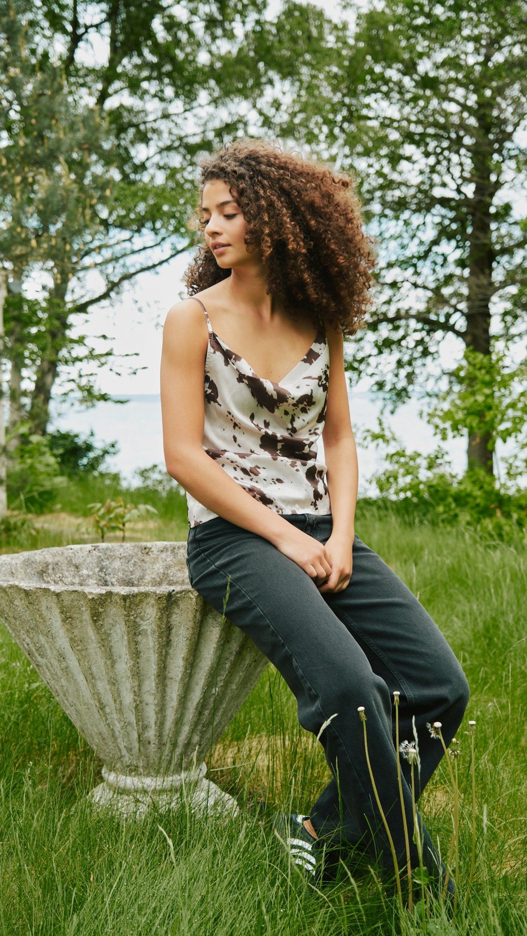 Lindy cow print top