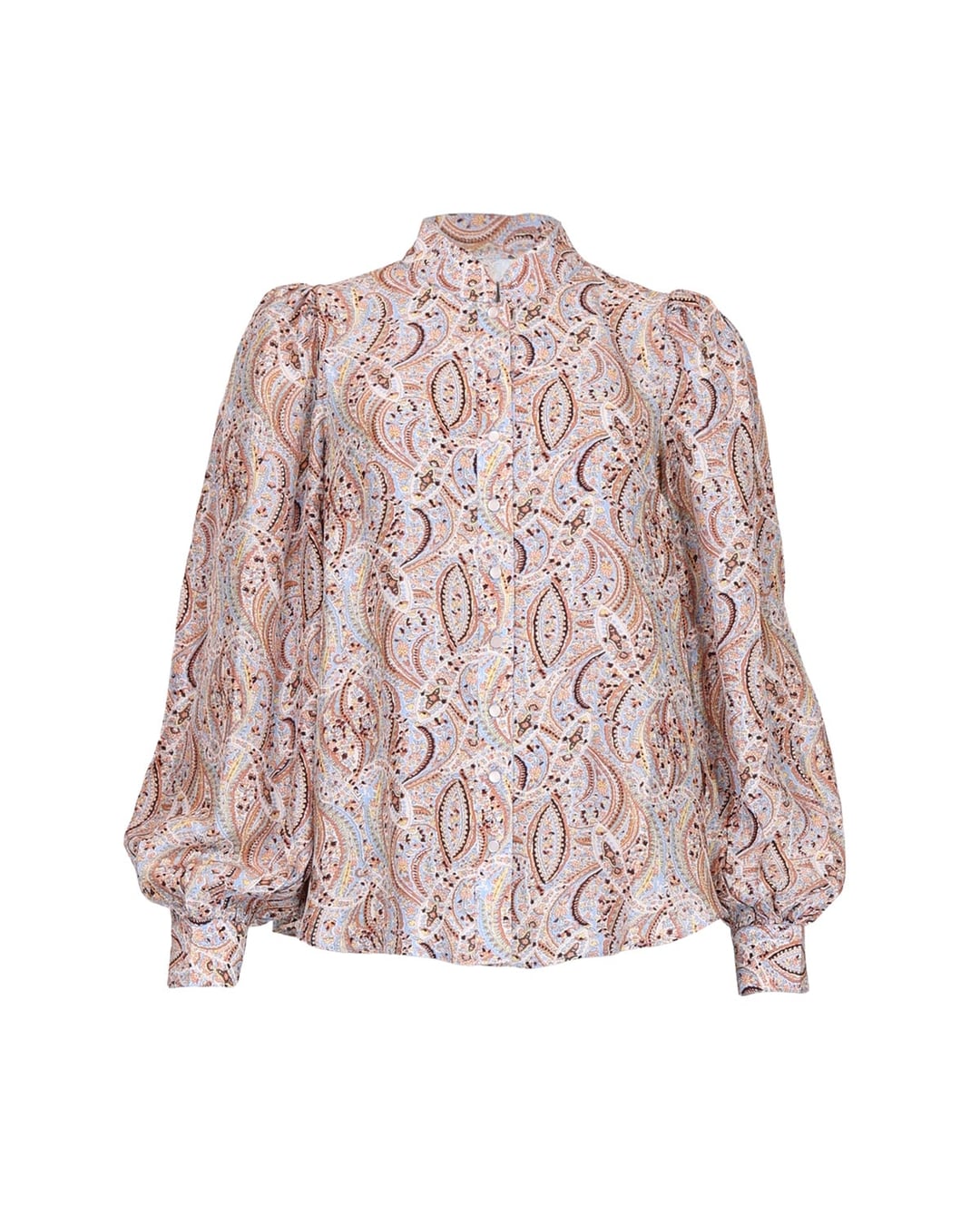 Striped organza blouse delicate paisley