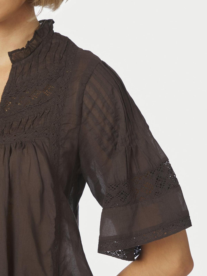 Siama S Voile Blouse dark brown