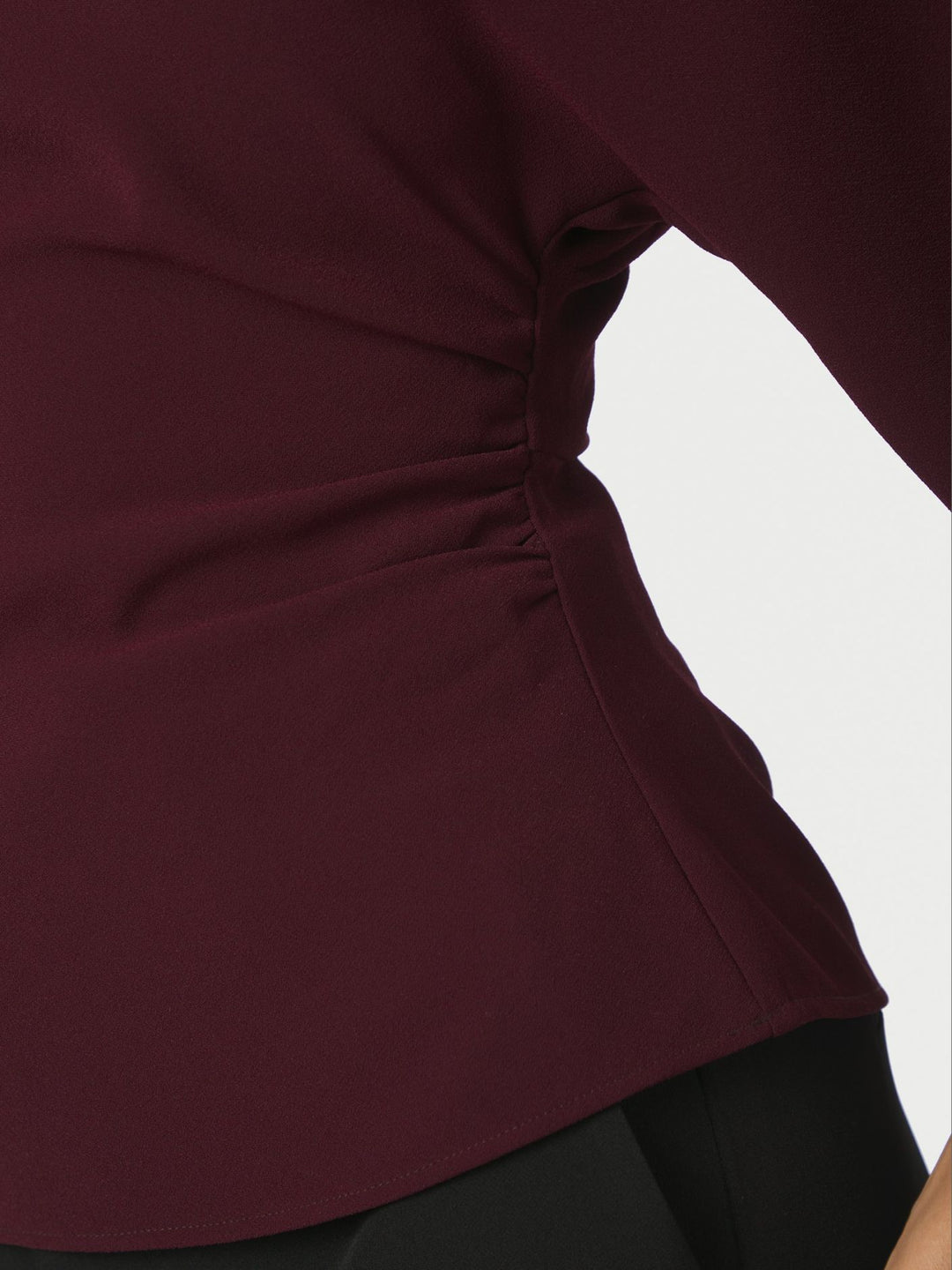 Miriel drape blouse plum