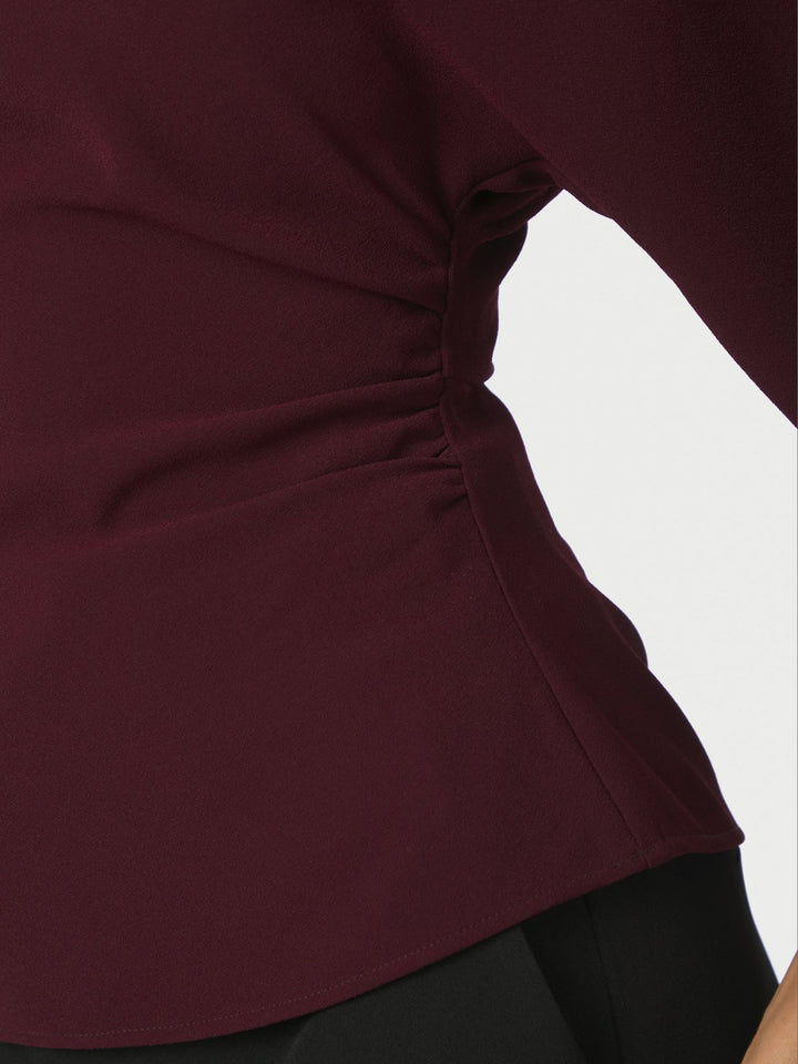 Miriel drape blouse plum