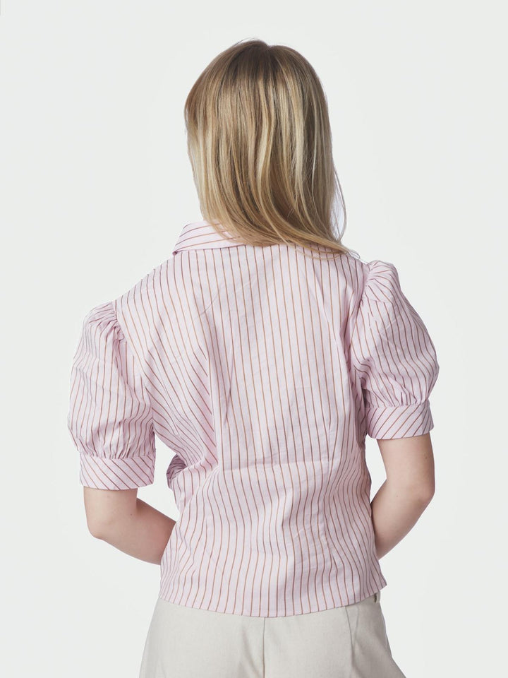 Frannie structure stripe shirt