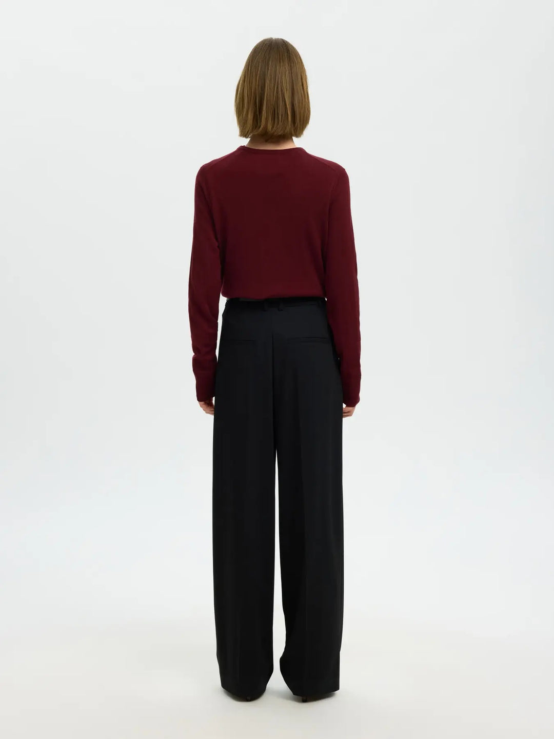 thea knit merino cardigan tawny port