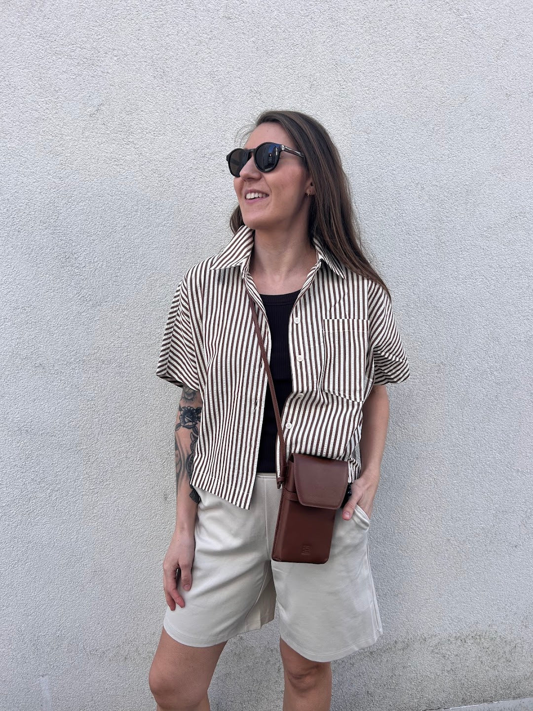 Ponte Shorts Beige