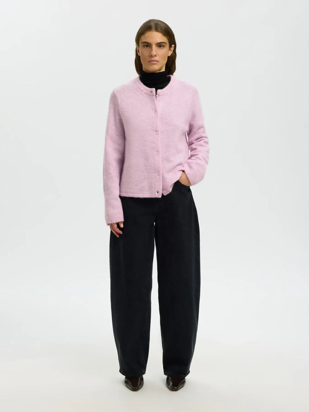 lulu new knit cardigan winsome orchid