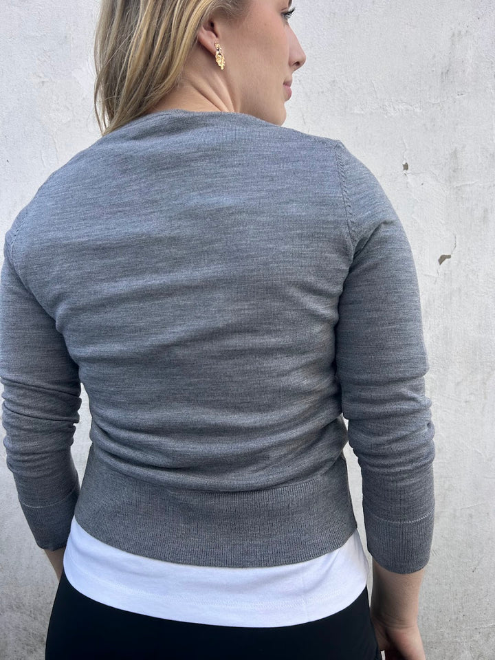 SLFTHEA LS KNIT MERINO O-NECK NOOS