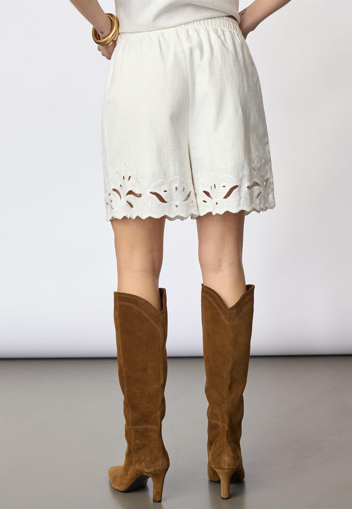 Lila Linen Emb Shorts