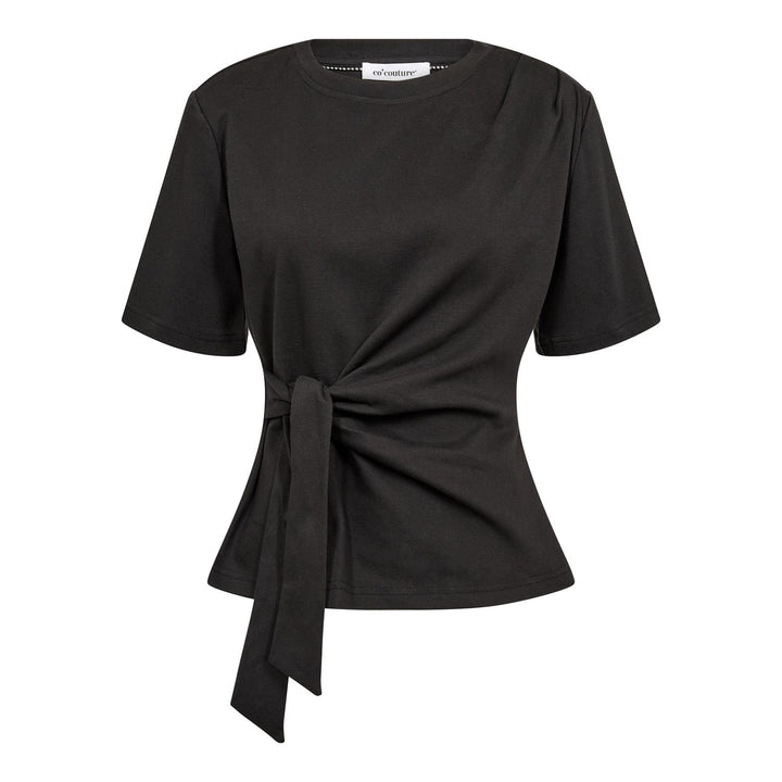 Oriane pleat tie tee black