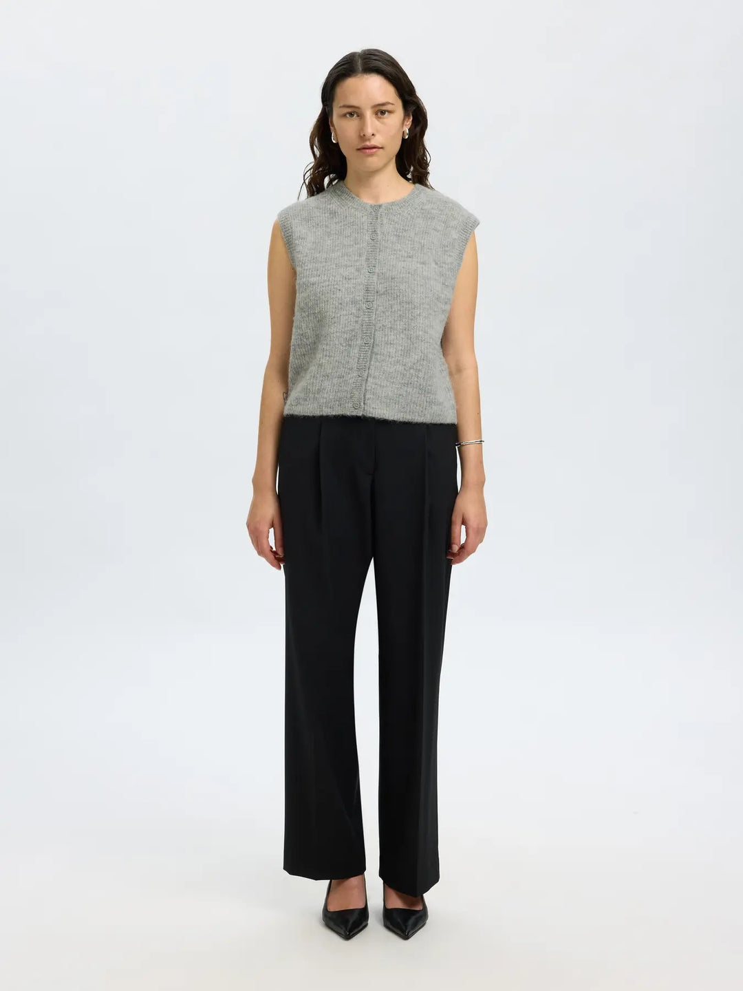 SLFLULU SL BUTTON O-NECK VEST EX