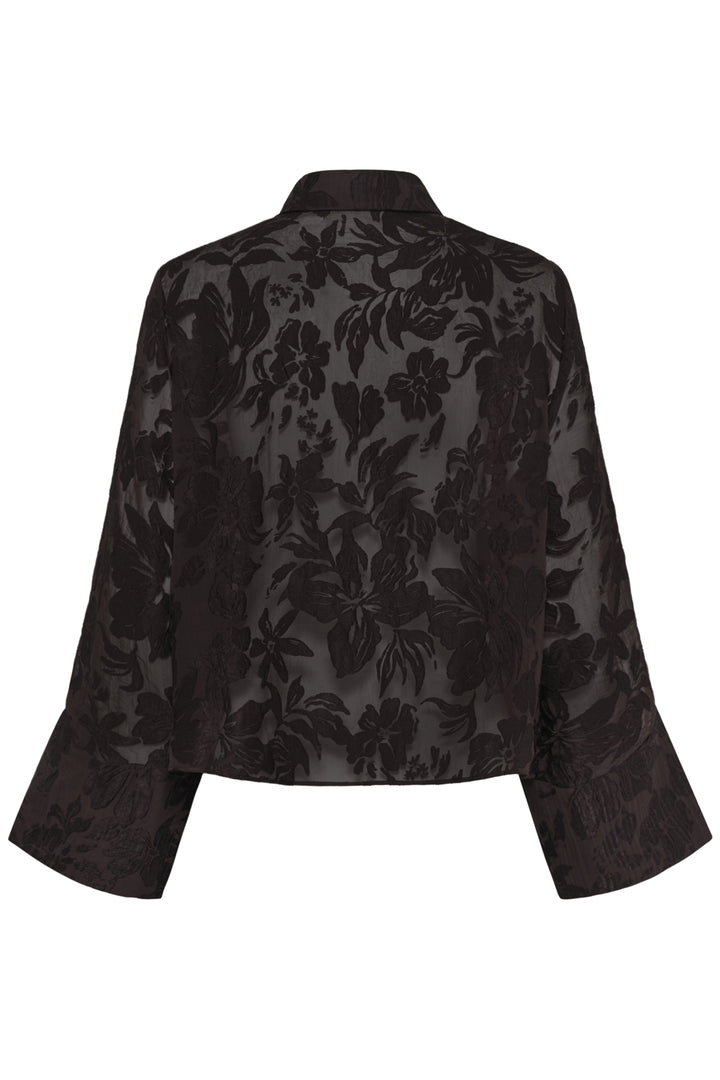 Enya boxy shirt chocolate plum