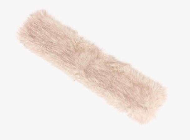 Karen krage i fuskepels beige