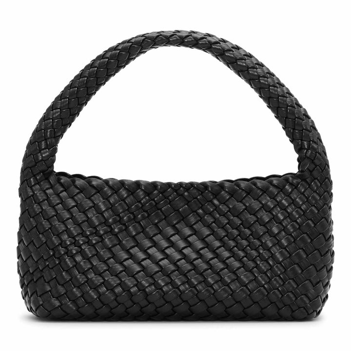 Woven mini bag pouch black
