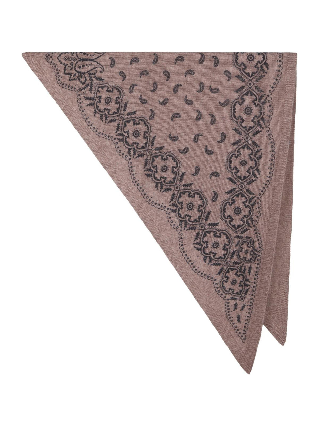 Lolana paisley knit scarf beige