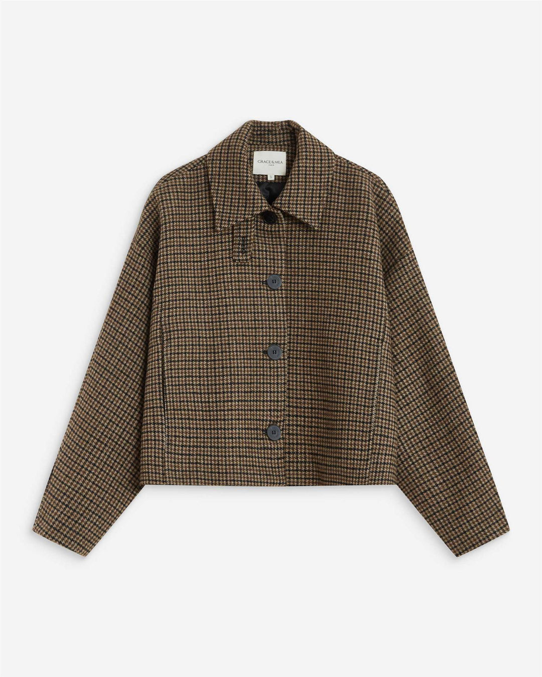 Arthur short houndstooth coat