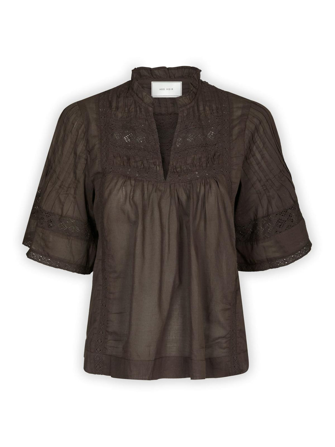Siama S Voile Blouse dark brown